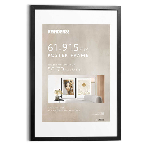 Wissellijst hout zwart poster 61x91,5