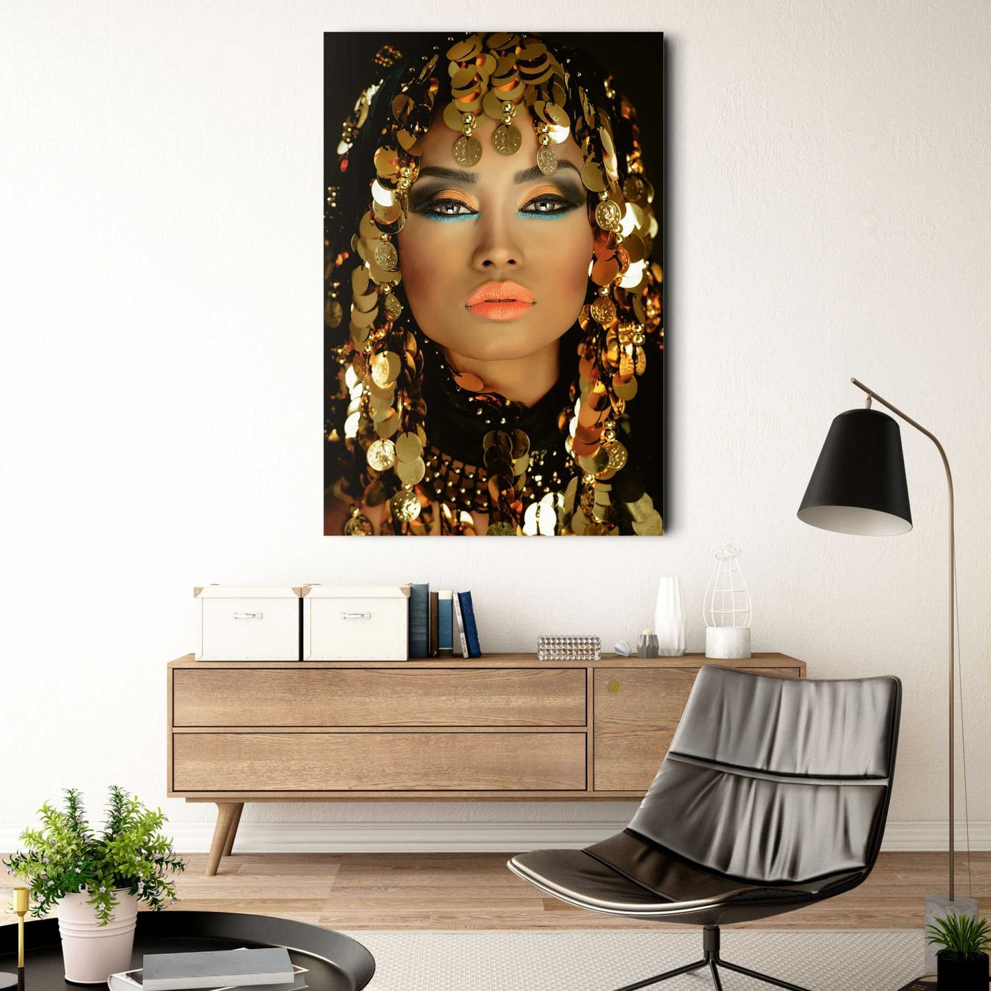 Glasschilderij Arabische Prinses 116x78