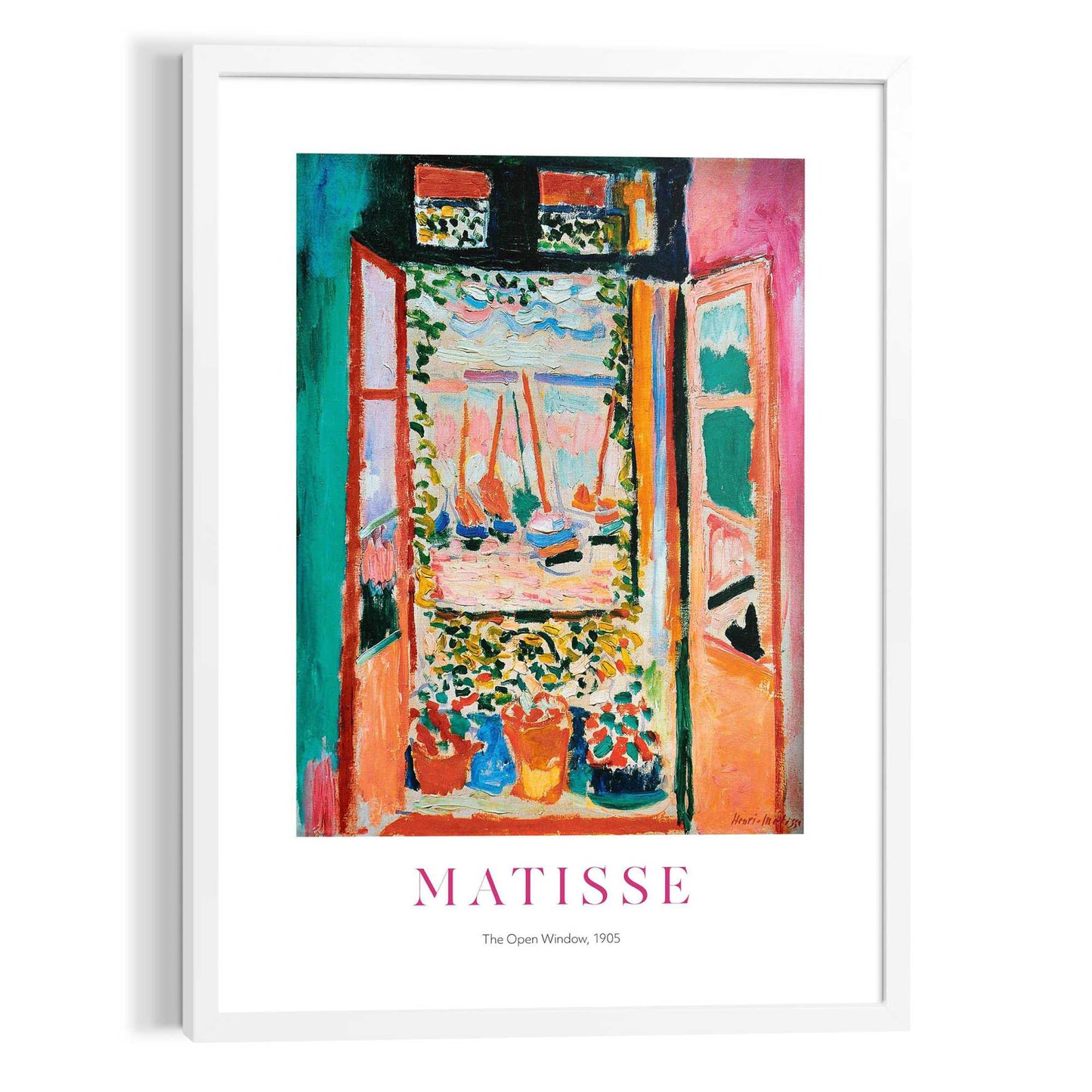 Schilderij Matisse - window 70x50