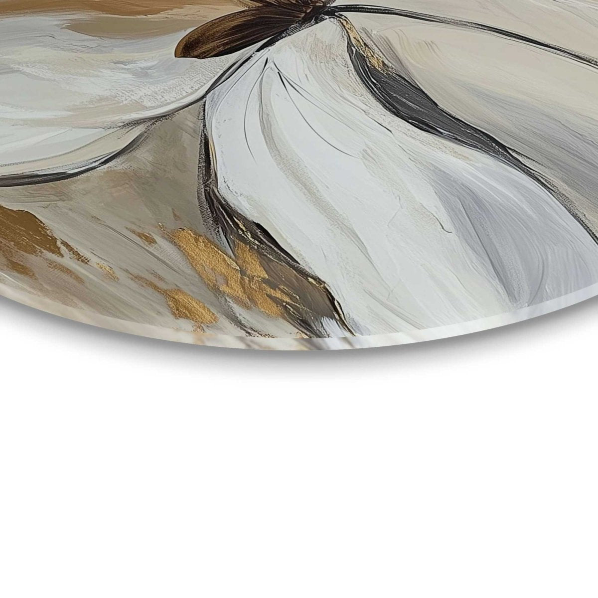 Glasschilderij Klassieke bloem 50 Rond - Reinders