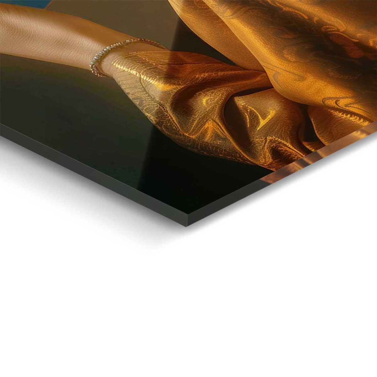 Glasschilderij Modern meisje met de parel 116x78 - Reinders