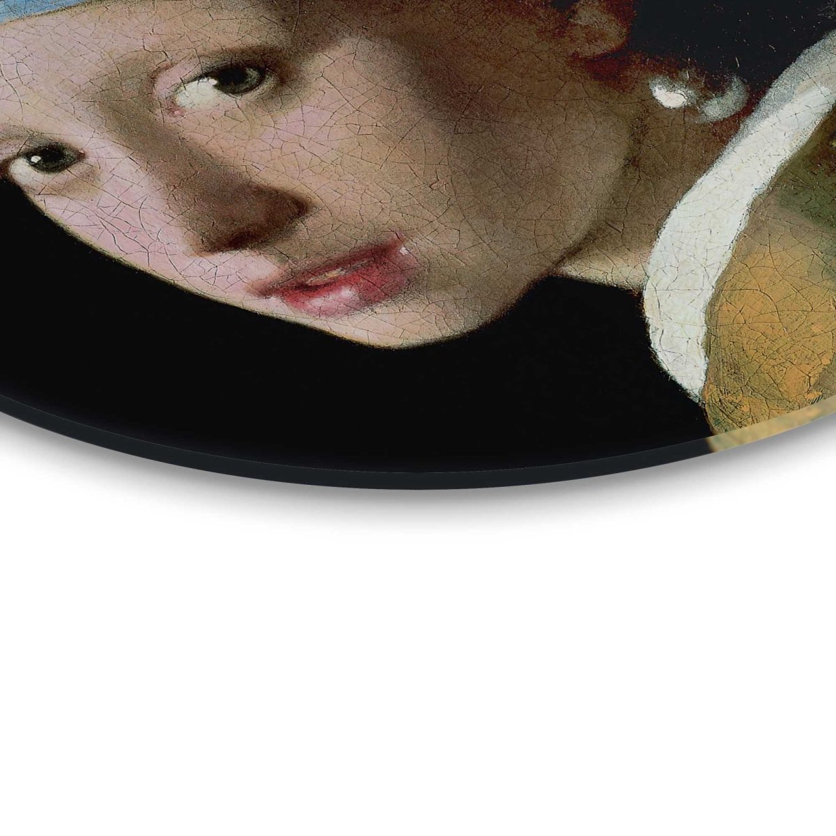 Glasschilderij Vermeer - Meisje met de Parel 50 Rond - Reinders