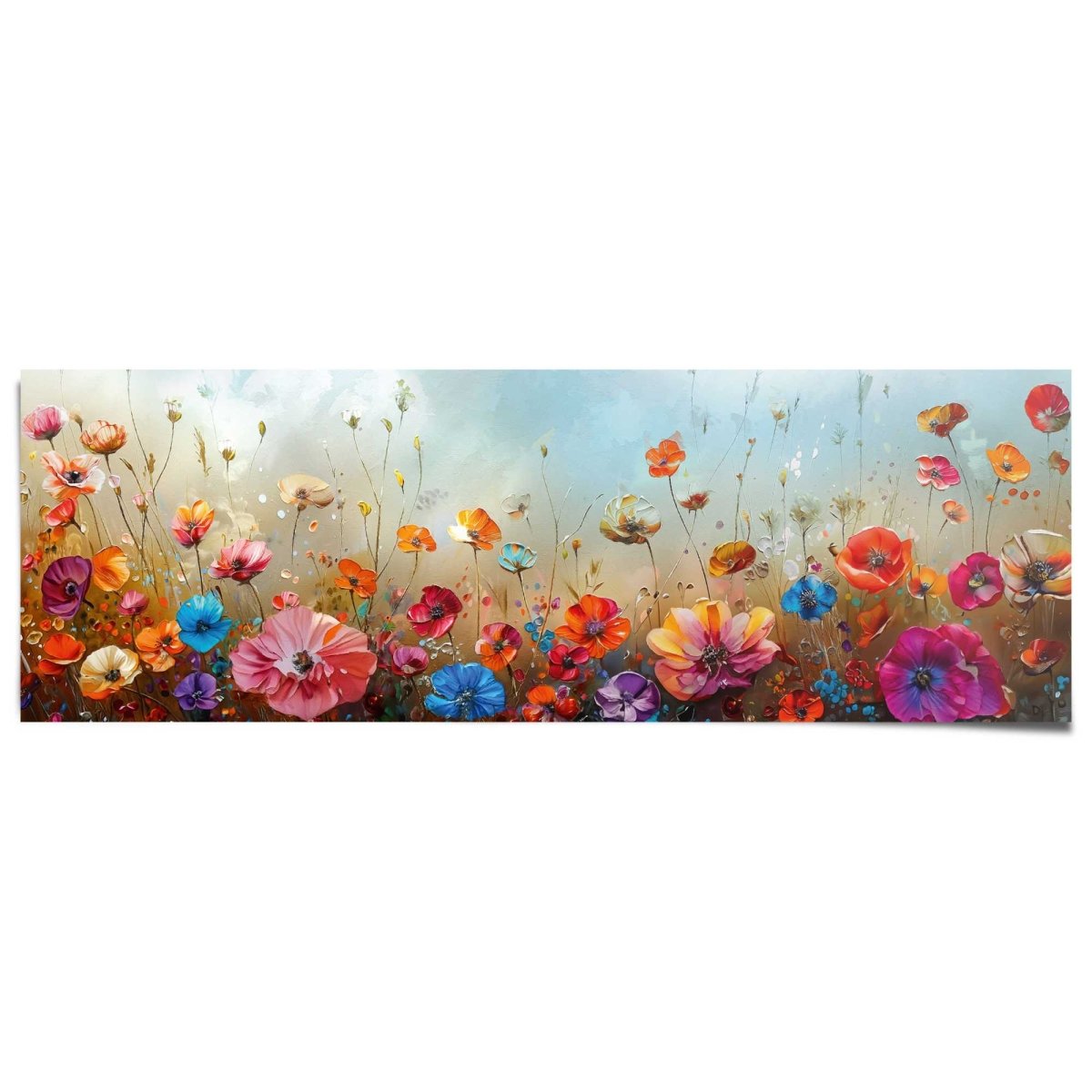Poster Bloemenveld 53x158 - Reinders