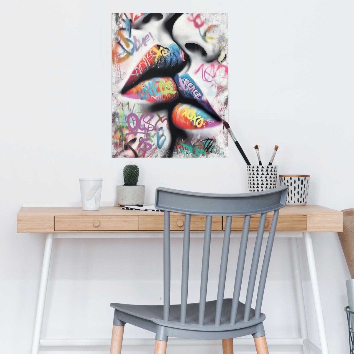 Poster Graffiti Kus 50x40 - Poster - Reinders