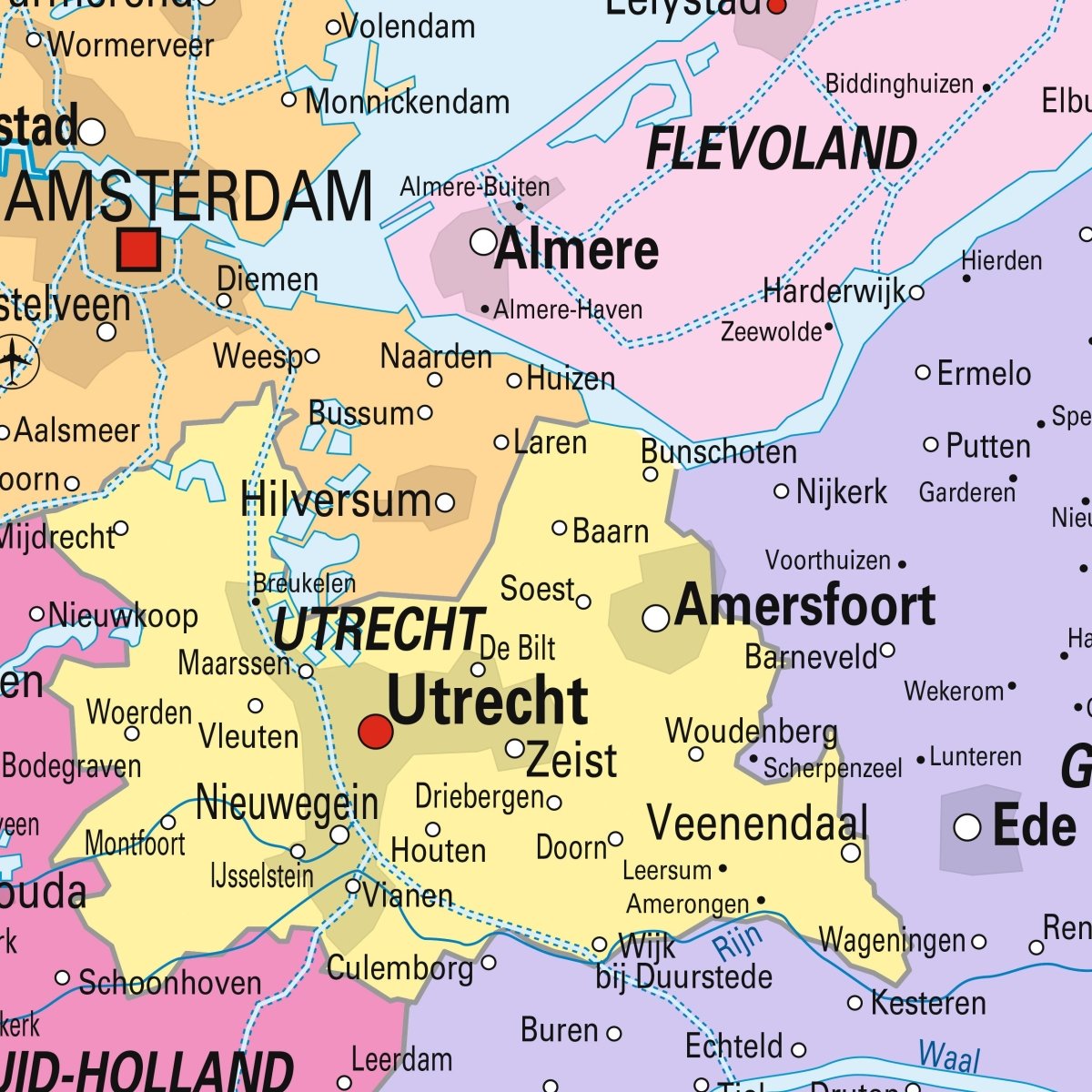 Poster Schoolkaart Nederland 91,5x61 - Reinders
