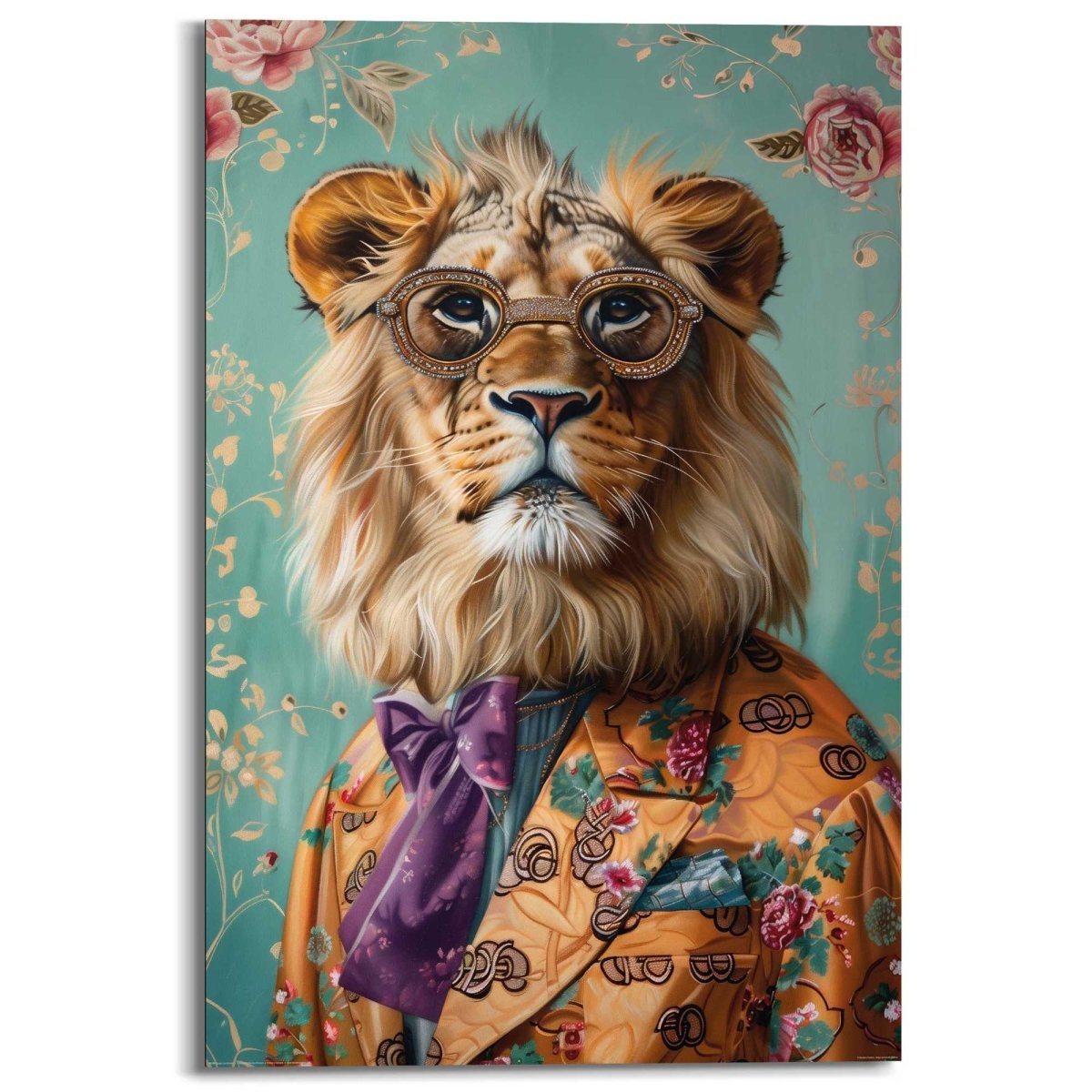 Schilderij Aangeklede tijger 90x60 - Reinders