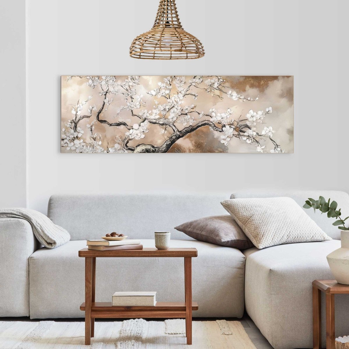 Schilderij Boom in bloei 52x156 - Reinders