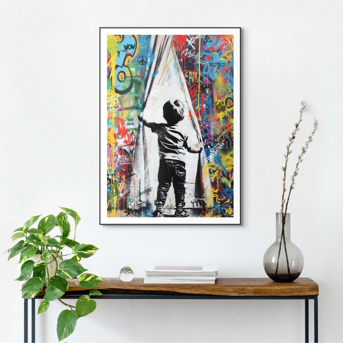 Schilderij Grafitti Surprise 70x50 - Reinders