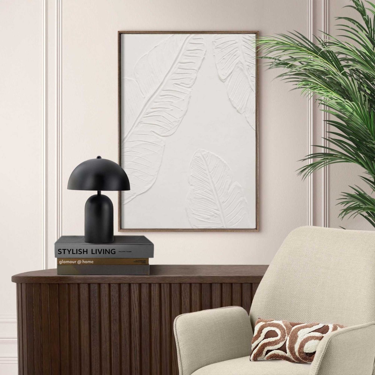 Schilderij Relief Art Tropische bladeren 70x50 - Reinders