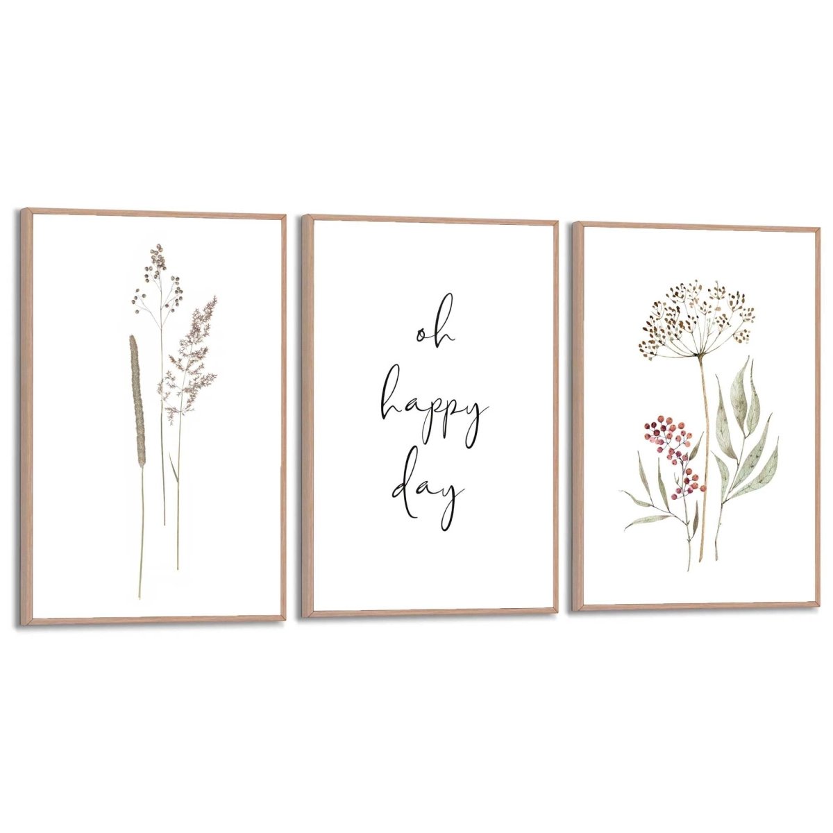 Schilderijen set Gedroogde bloemen - Reinders