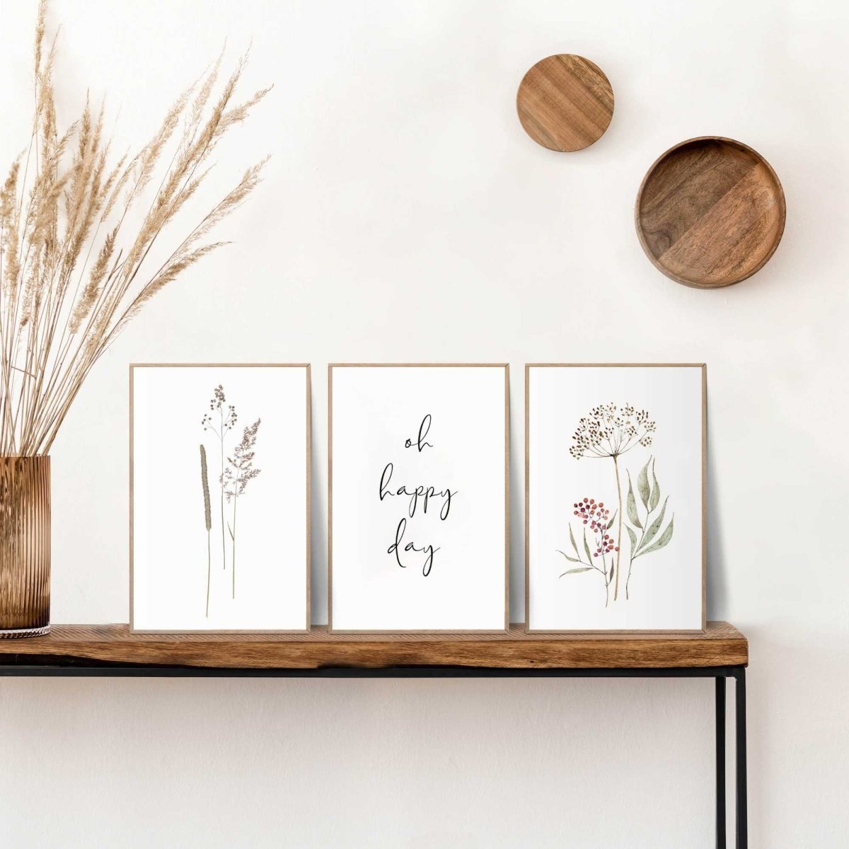 Schilderijen set Gedroogde bloemen - Reinders