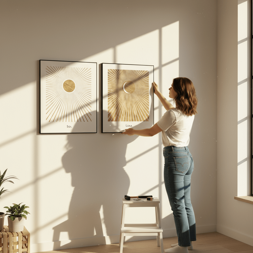 Schilderijen set Zon en Maan - Reinders