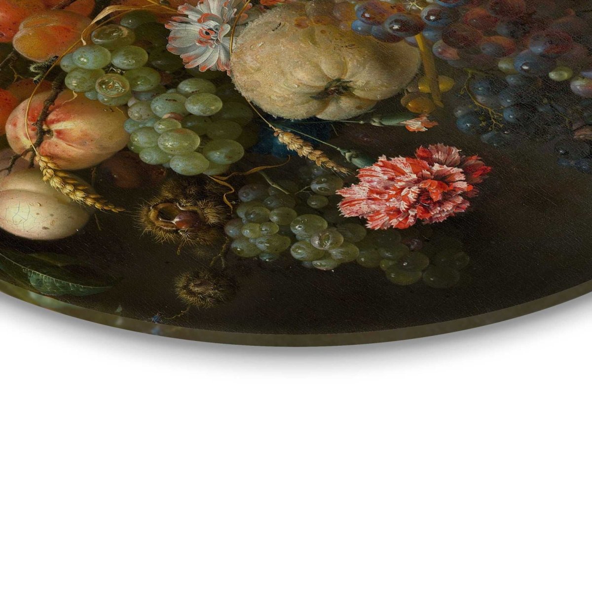 Glasschilderij De Heem Guirlande van vruchten 50 Rond - Reinders