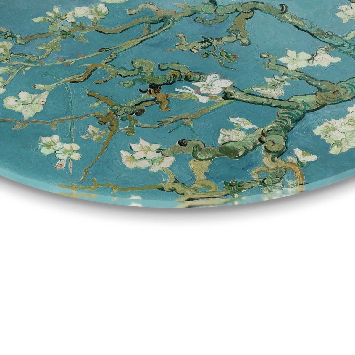 Glasschilderij Van Gogh Amandelbloesem 50 Rond - Reinders