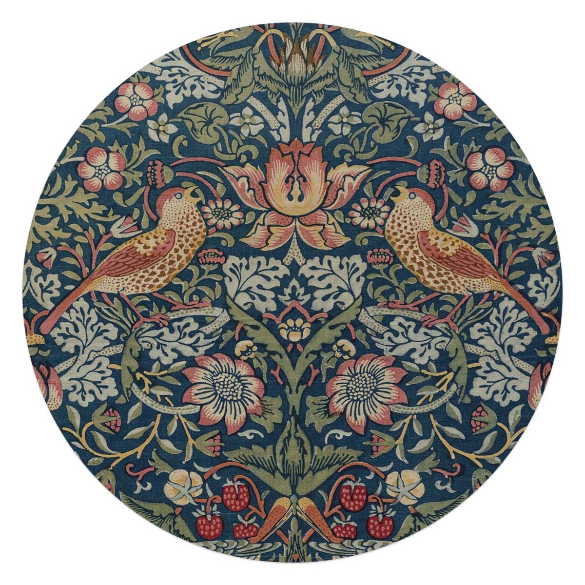 Glasschilderij William Morris - aardbeiendief 70 Rond - Reinders