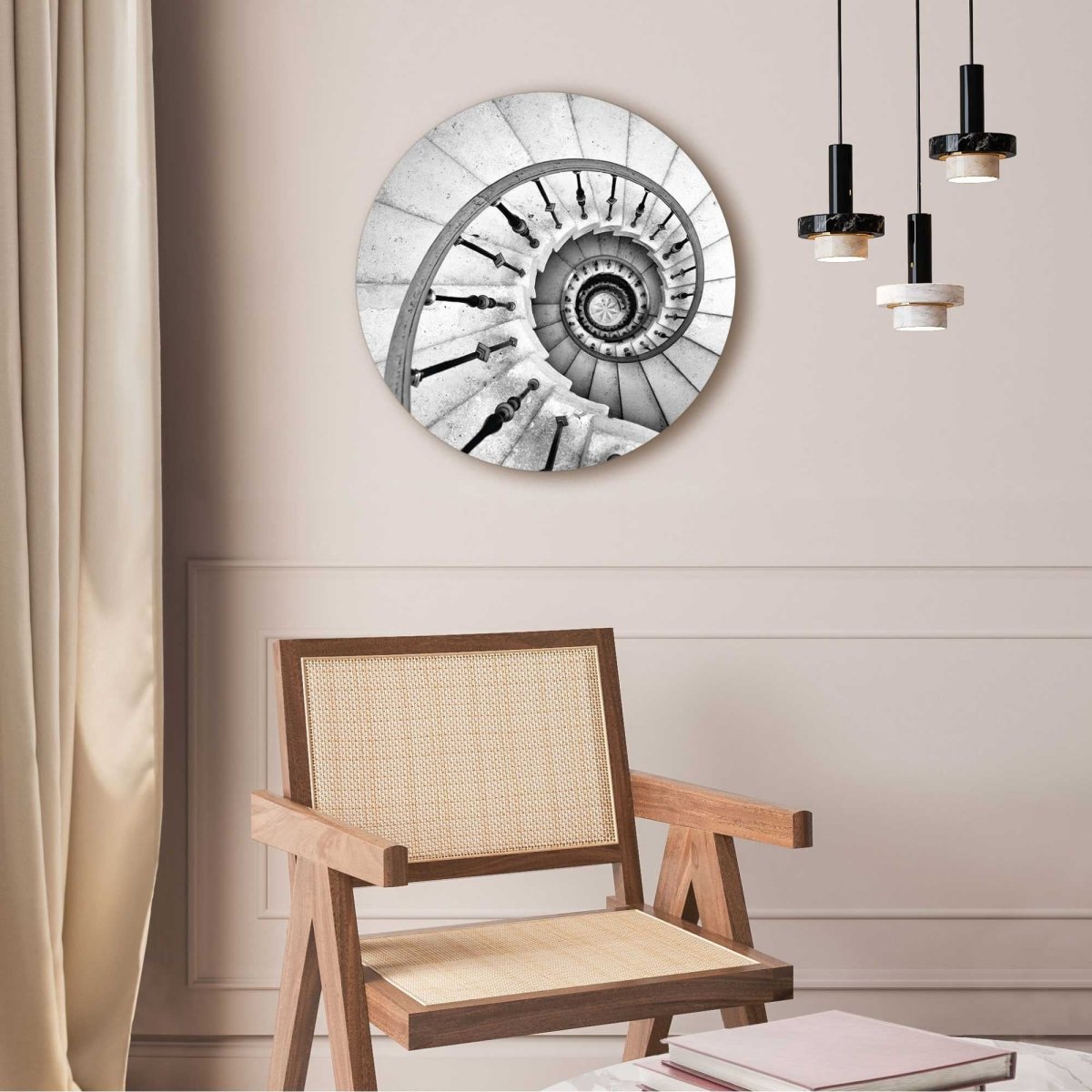Plexiglasschilderij Spiraal trap 50 Rond - Reinders