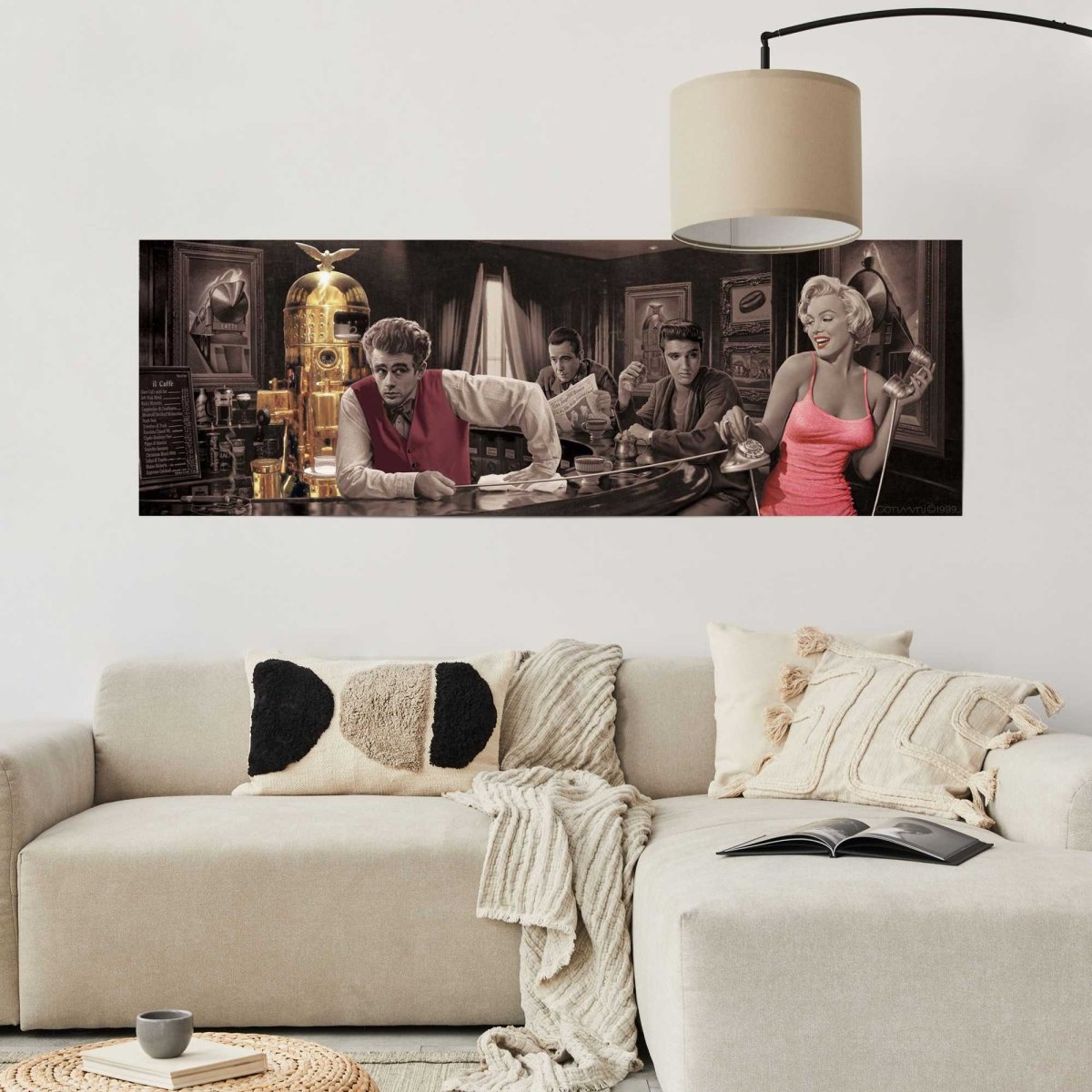 Poster Bogart, Dean, Presley & Monroe 53x158 - Reinders