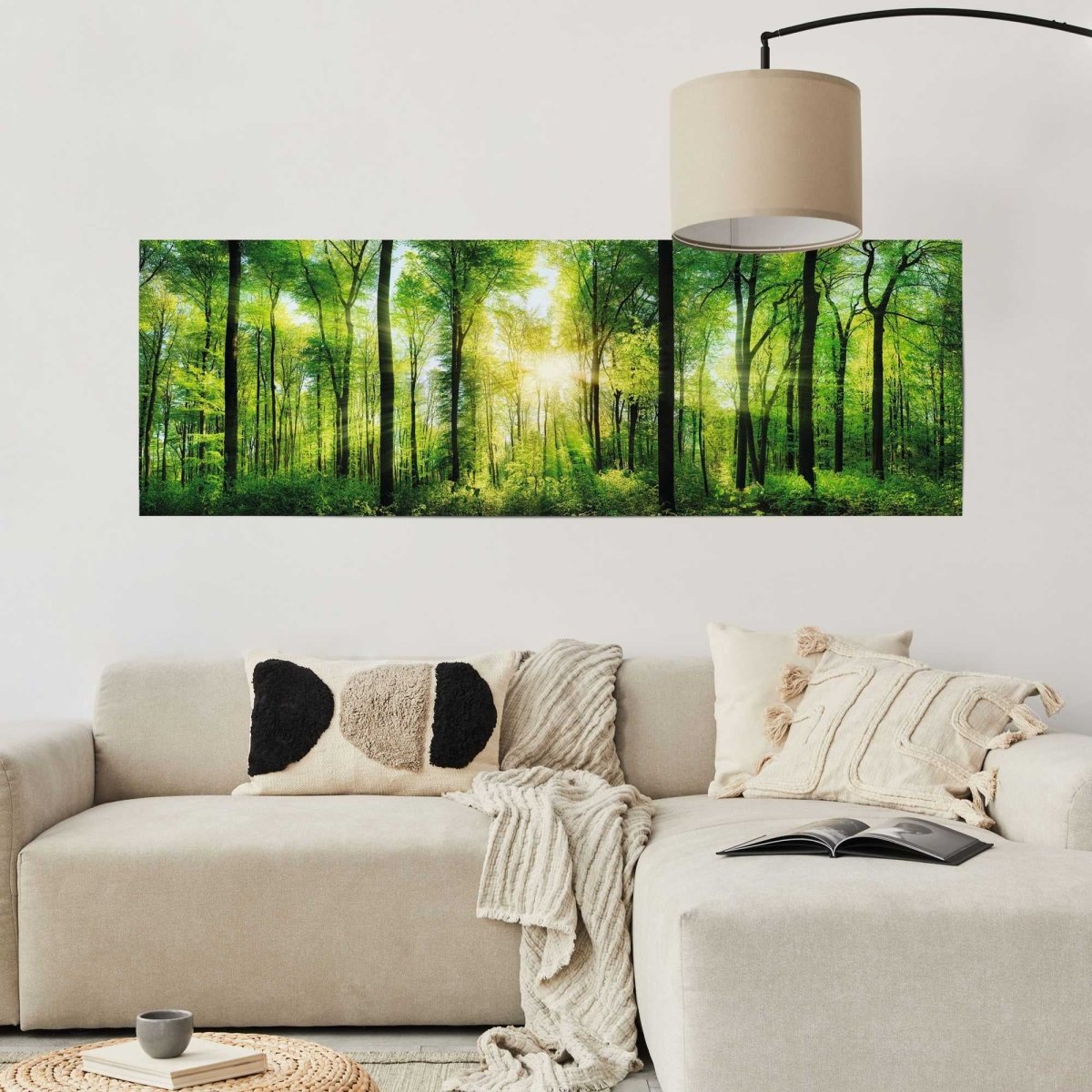 Poster Bos in zonneschijn 53x158 - Reinders