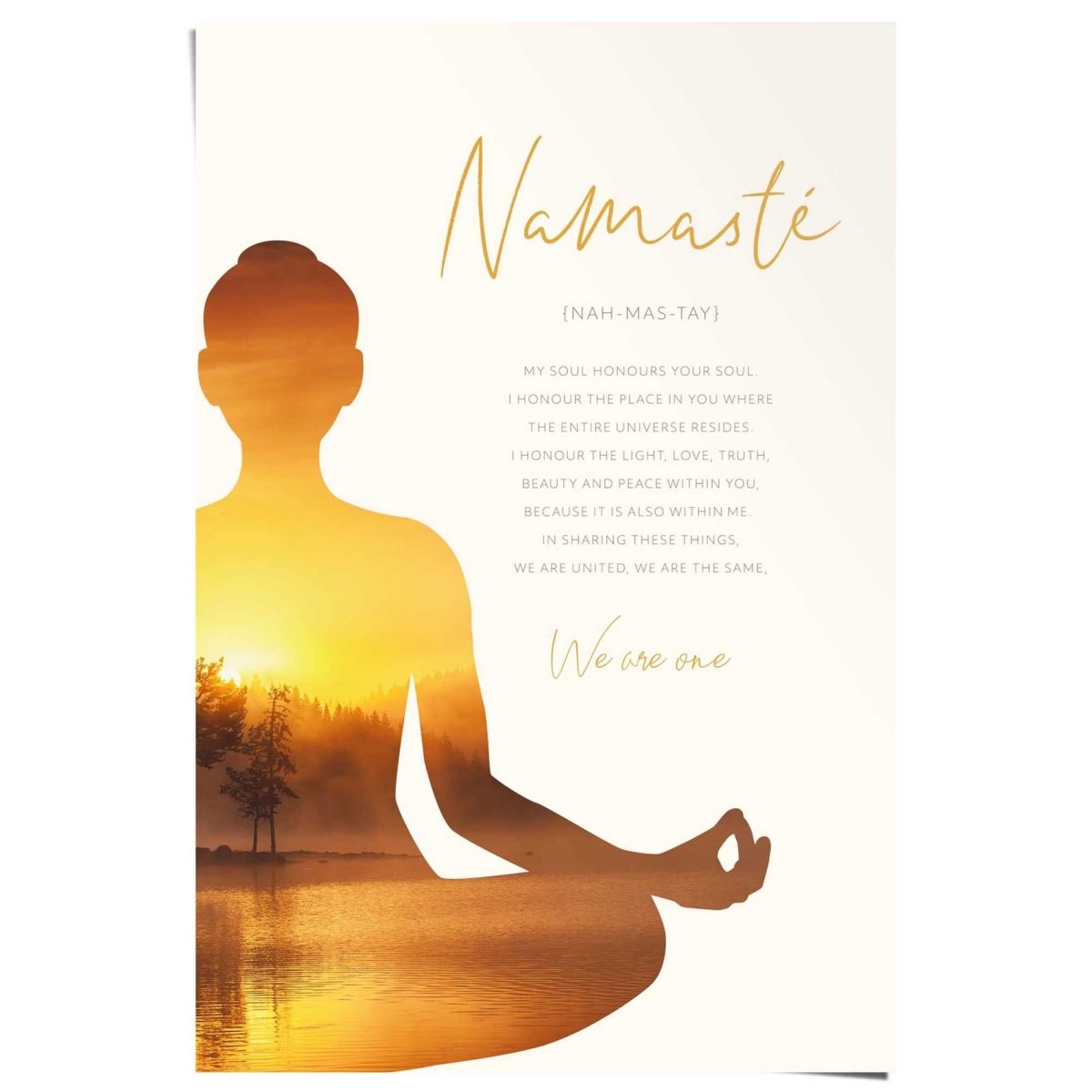 Poster Namasté 91,5x61 - Reinders