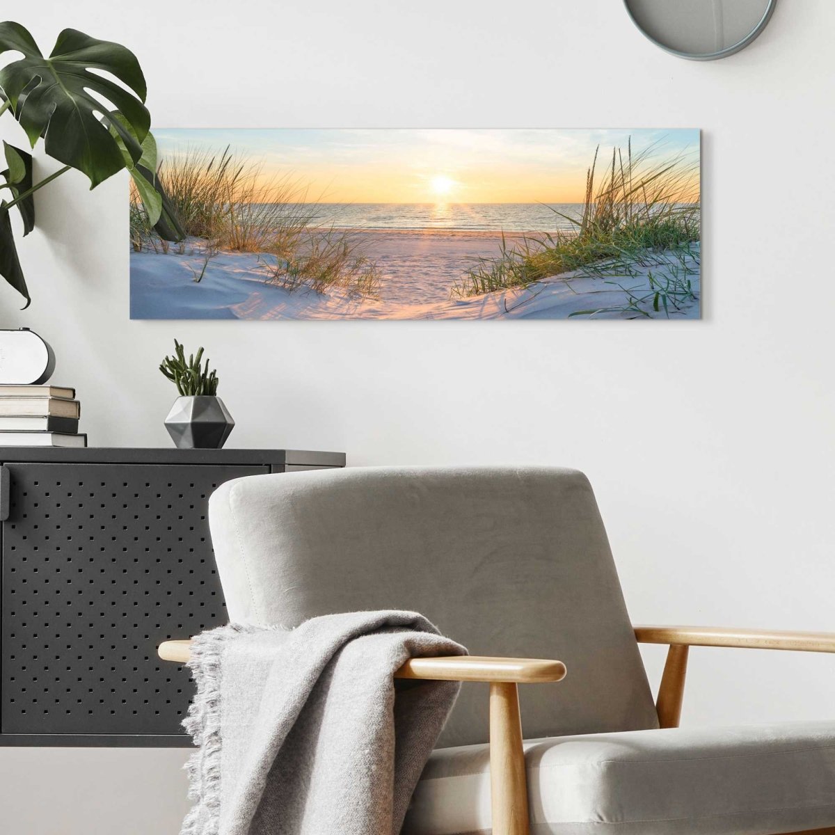Schilderij Zonsondergang 30x90 - Reinders
