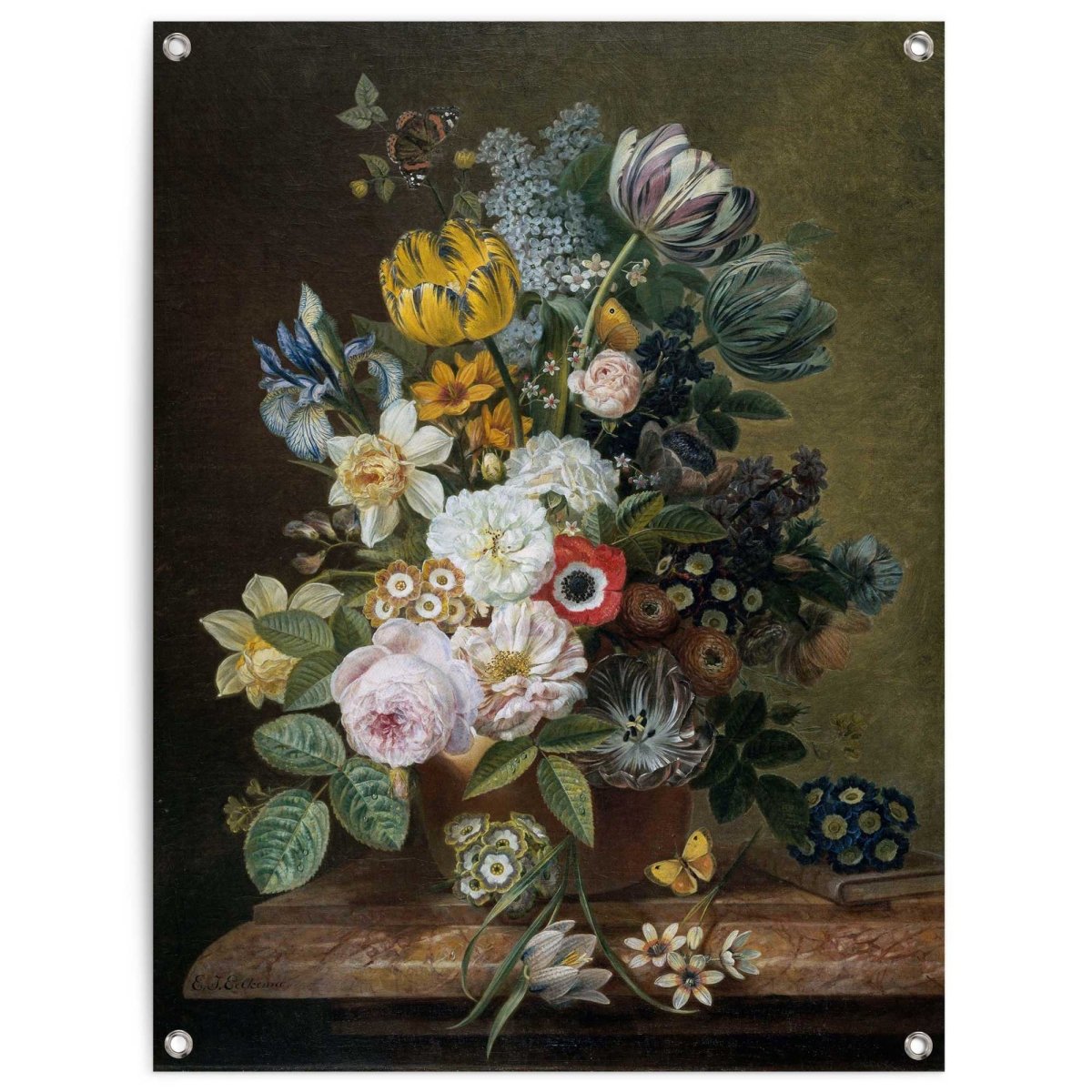 Tuinposter Eelkema Stilleven met bloemen 80x60 - Reinders