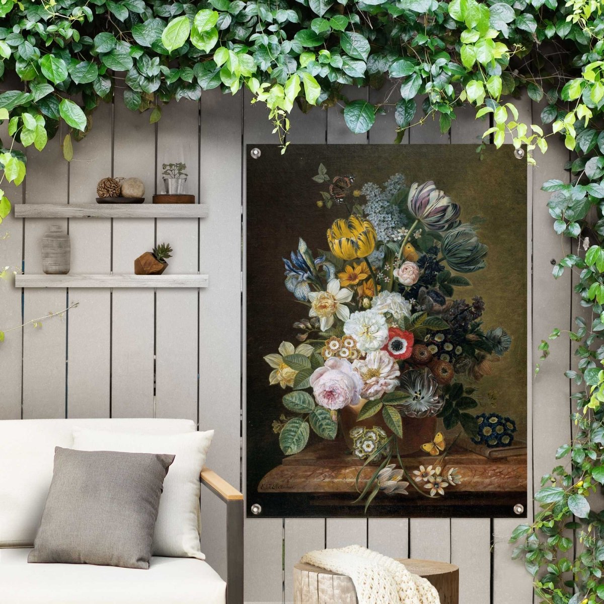 Tuinposter Eelkema Stilleven met bloemen 80x60 - Reinders