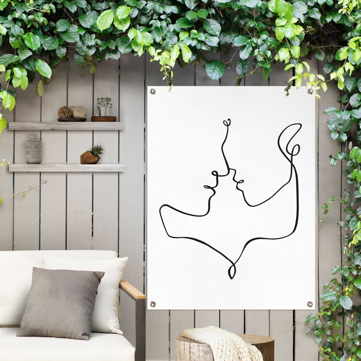 Tuinposter Gezichten 80x60 - Reinders