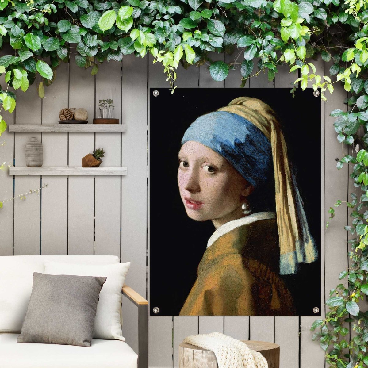 Tuinposter Vermeer Meisje met de parel 80x60 - Reinders
