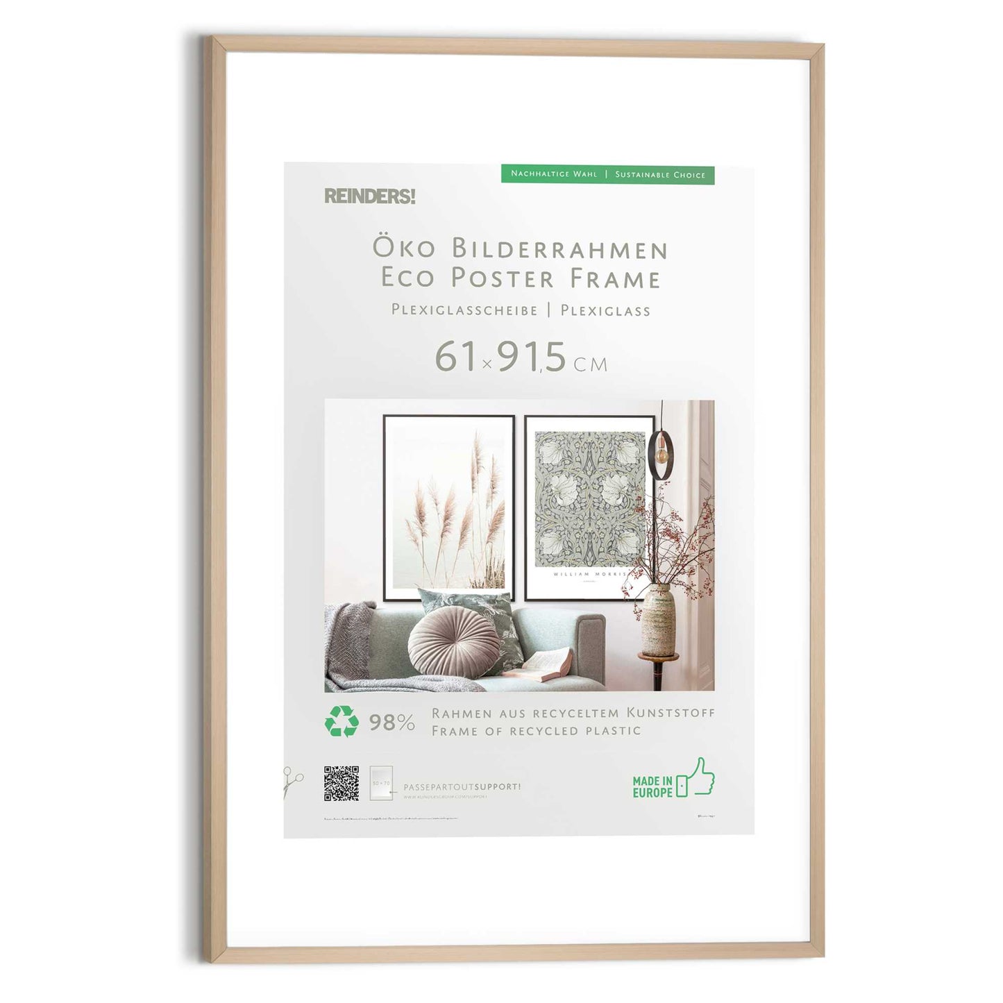 Wissellijst kunststof bruin Poster 61x91,5
