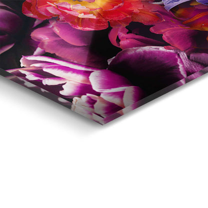 Glasschilderij Bloemen tijger 78x116