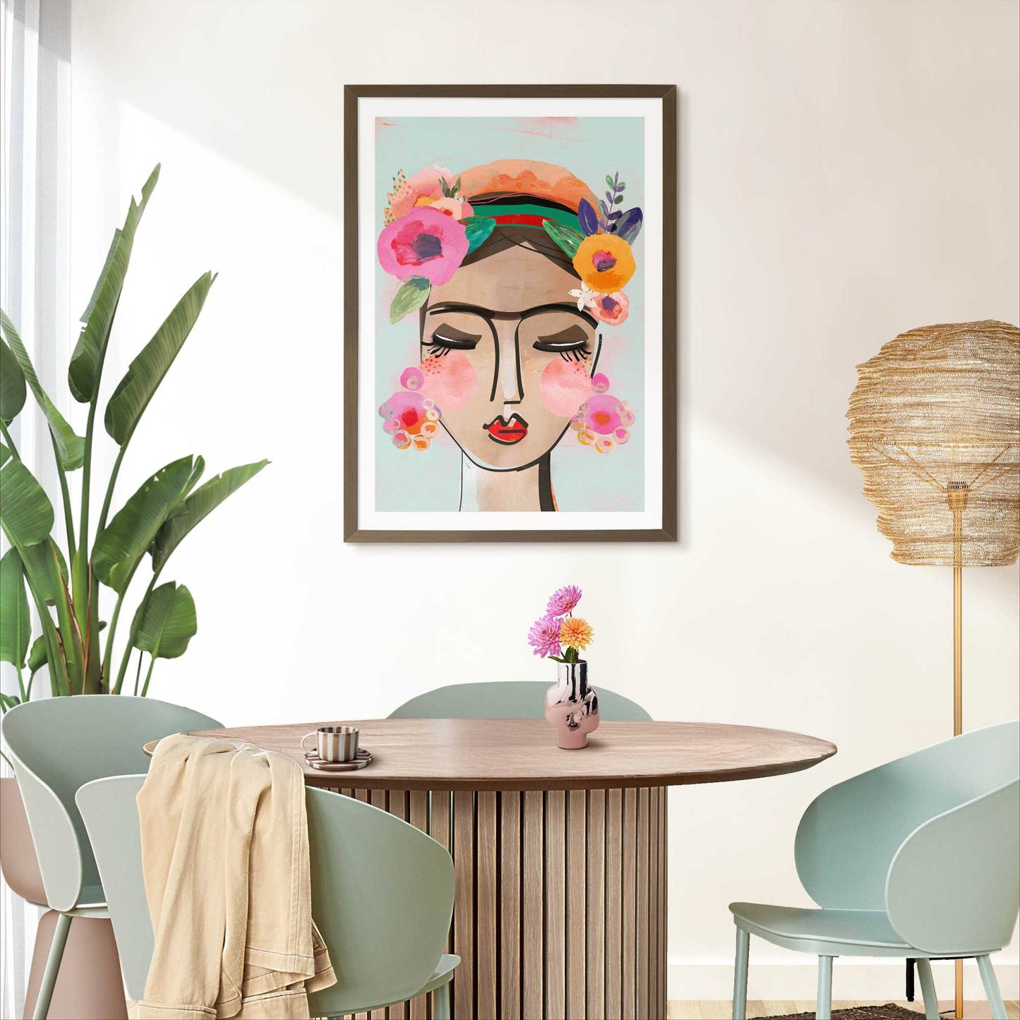 Wissellijst hout poster 50x70 walnoot