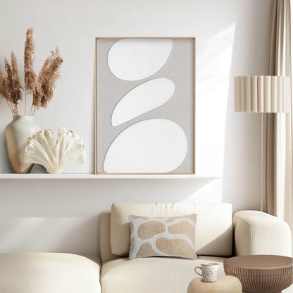 Schilderij 3D Art Organic Pebbles 70x50