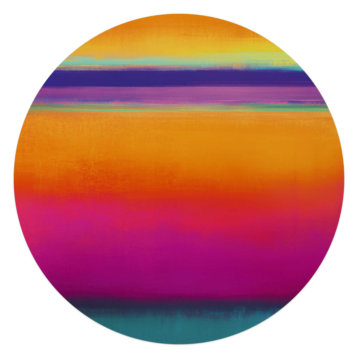 Glasschilderij Kosmische zonsondergang 70 Rond