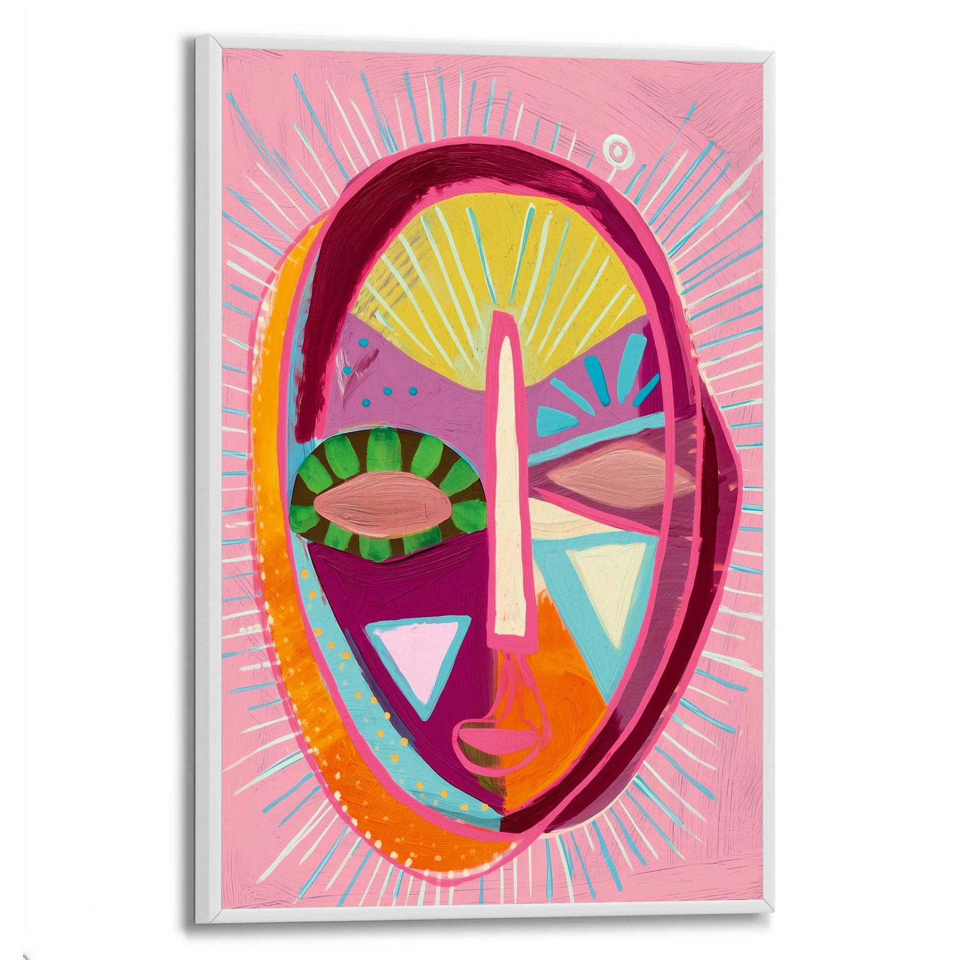 Schilderij Abstract Masker 30x20