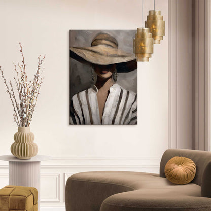 Schilderij Stijlvolle Dame 70x50