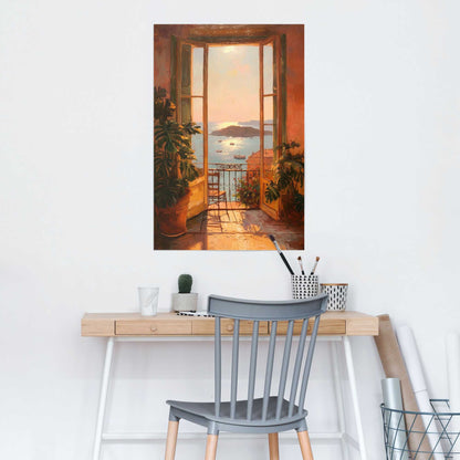 Poster Uitzicht op Zee 91,5x61