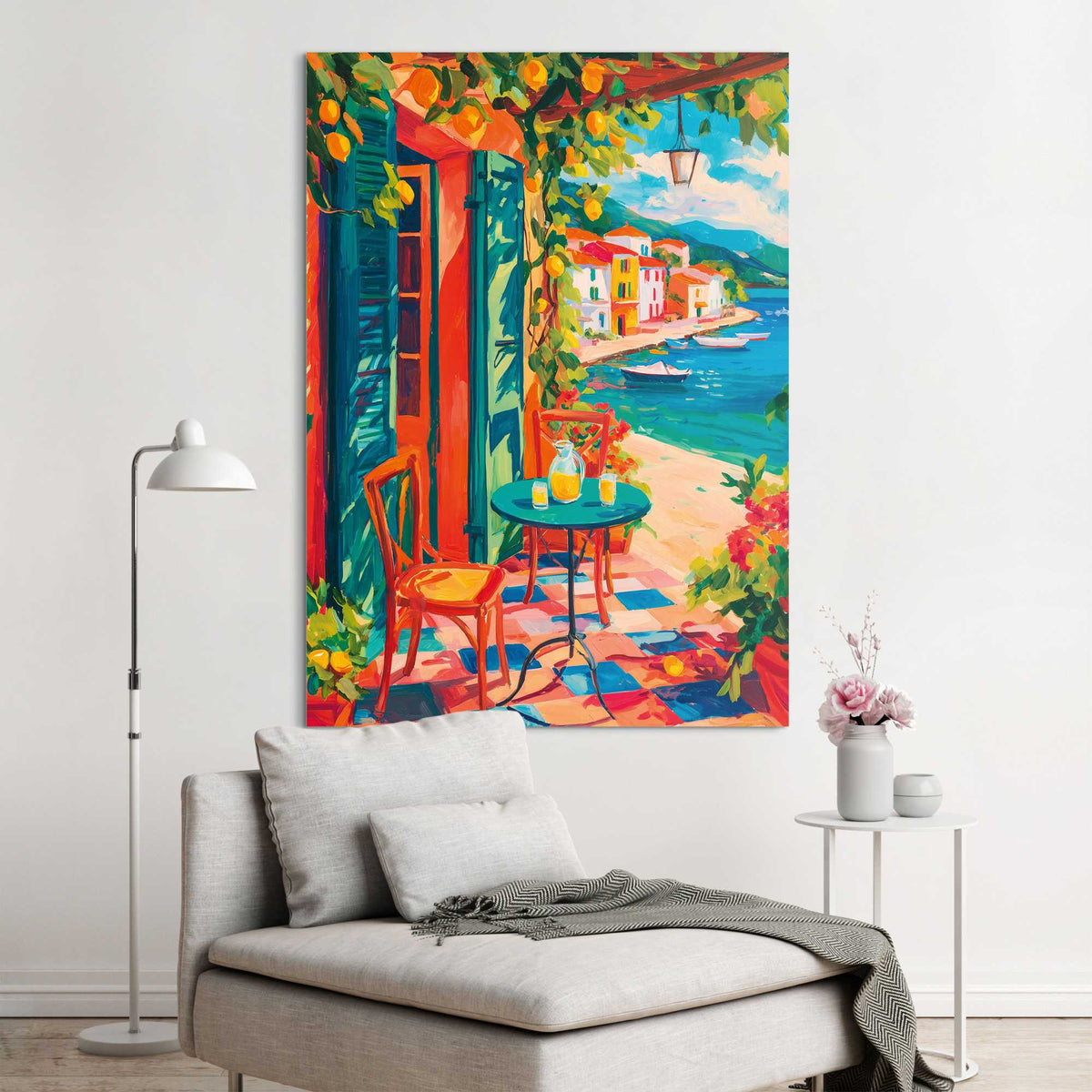Schilderij Mediterrane Zomer 140x100