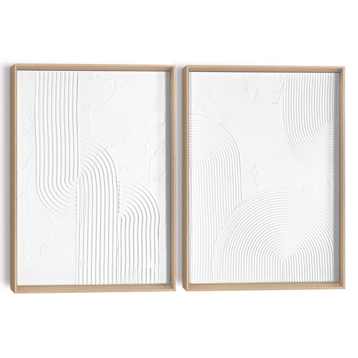 Abstracte wanddecoratie set met structuur Bogen 40x30 - Reliëf Art - Reinders