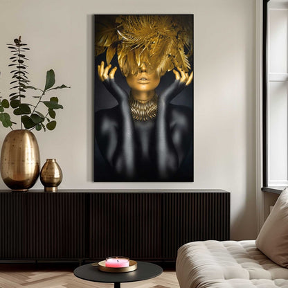 Art Frame Golden Feathers 118x70 - Art Frame - Reinders