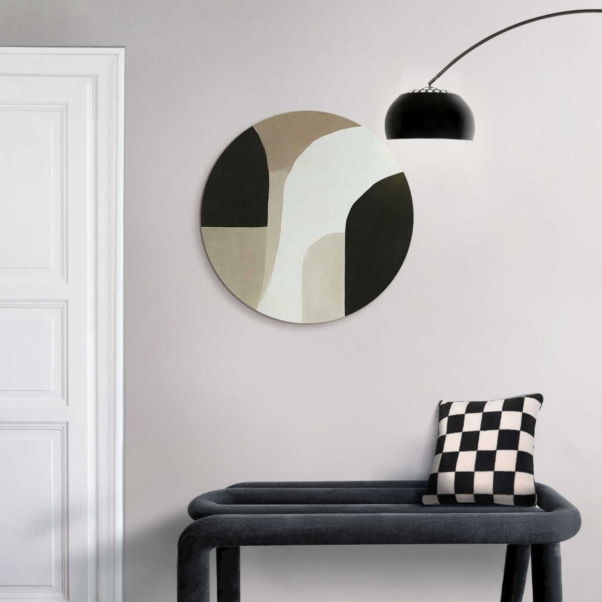Glasschilderij Abstracte sfeer II 50 Rond - Reinders