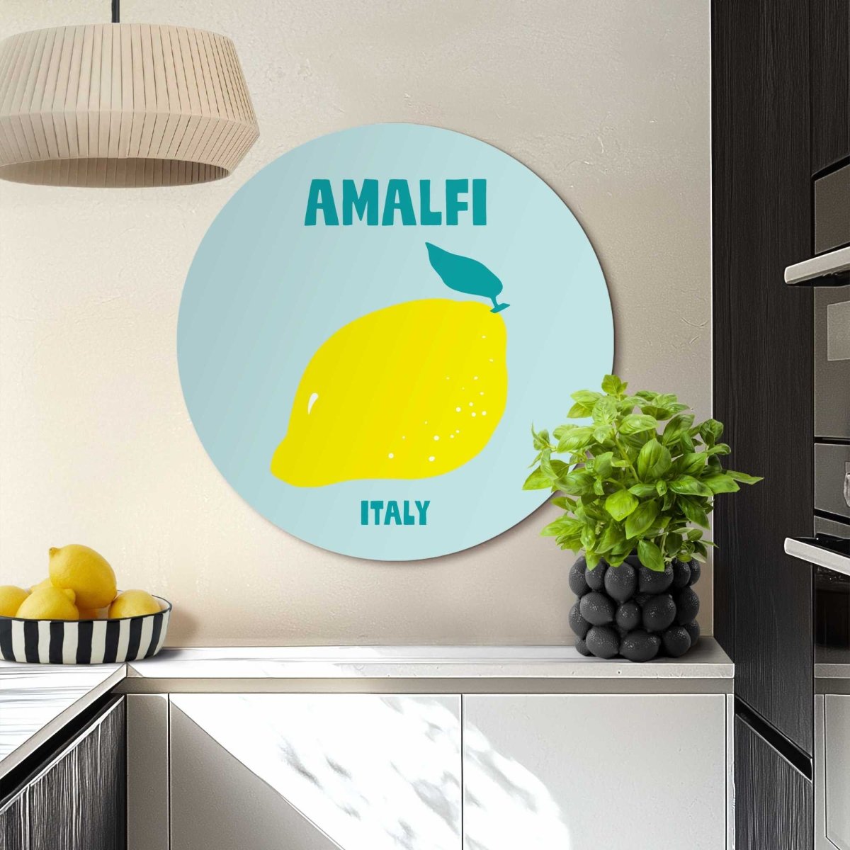 Glasschilderij Amalfi 70 Rond - Reinders