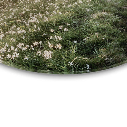 Glasschilderij Bergbloei in de ochtendzon 70 Rond - Reinders