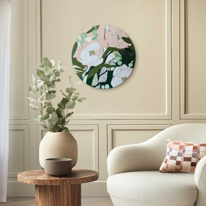 Glasschilderij Bloemen in bloei 50 Rond - Reinders