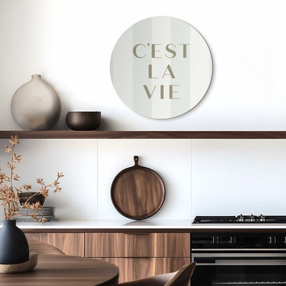 Glasschilderij C'est la vie 50 Rond - Reinders