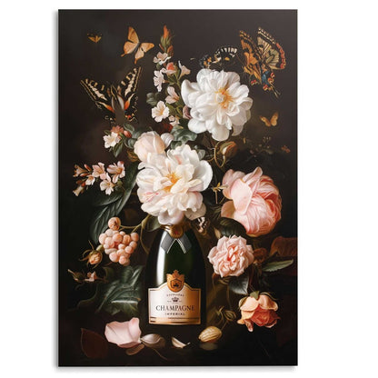 Glasschilderij Champagne Flowers 116x78 - Reinders