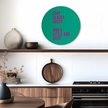 Glasschilderij Classy and sassy 50 Rond - Reinders