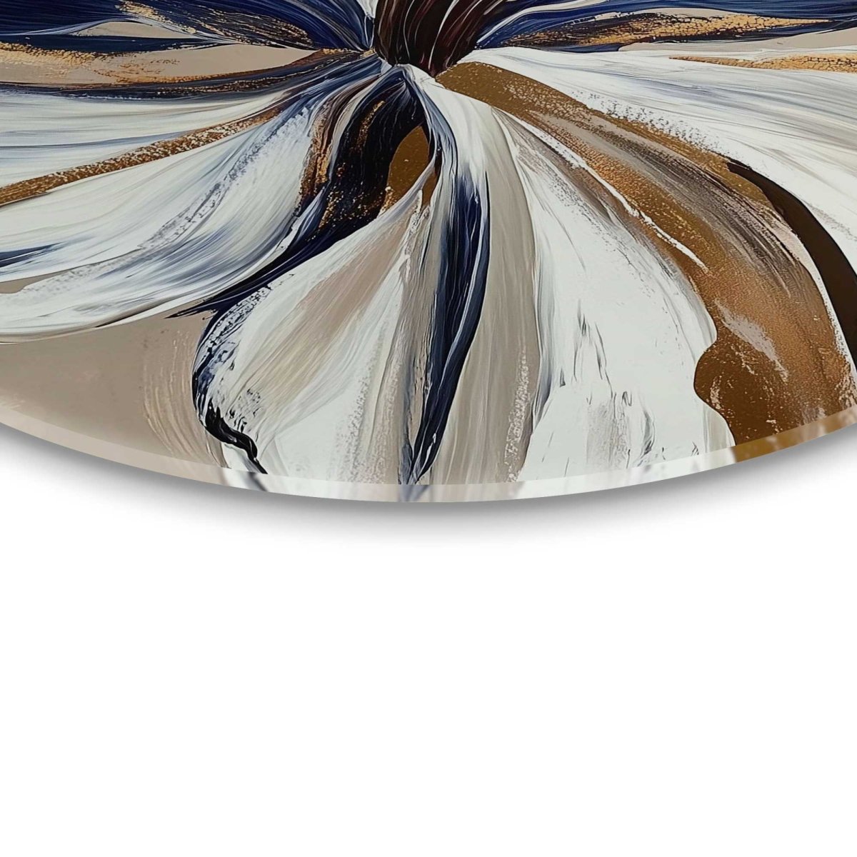 Glasschilderij Glamour bloem 50 Rond - Reinders