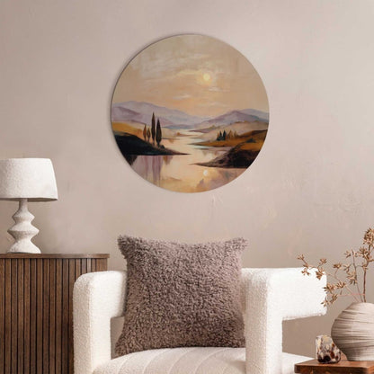 Glasschilderij Landschap II 50 Rond - Reinders