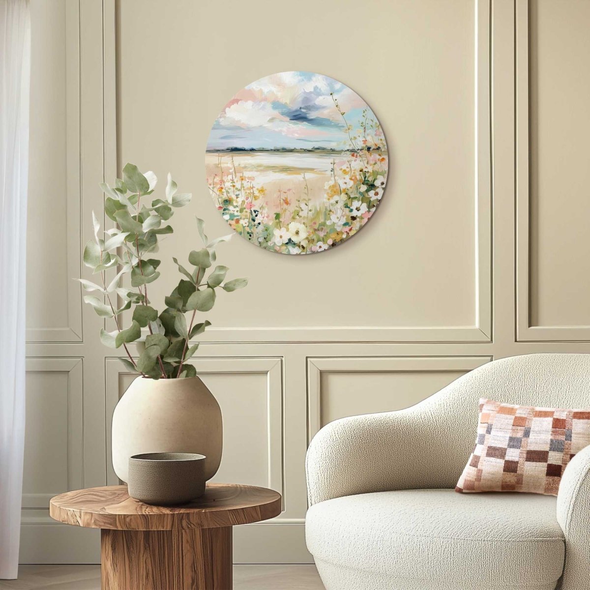 Glasschilderij Lente horizon 50 Rond - Reinders