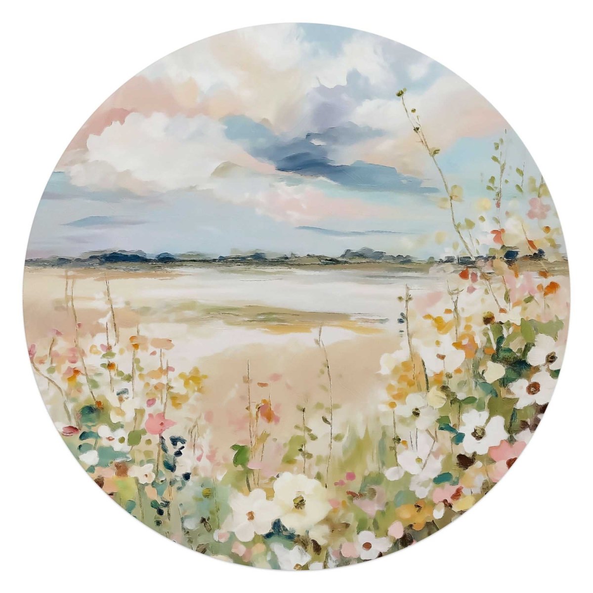 Glasschilderij Lente horizon 70 Rond - Reinders